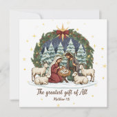Carte de Noël de la Nativité (Devant)
