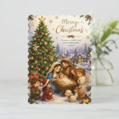 Carte de Noël de la Nativité (Debout devant)