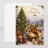 Carte de Noël de la Nativité (Devant / Derrière)