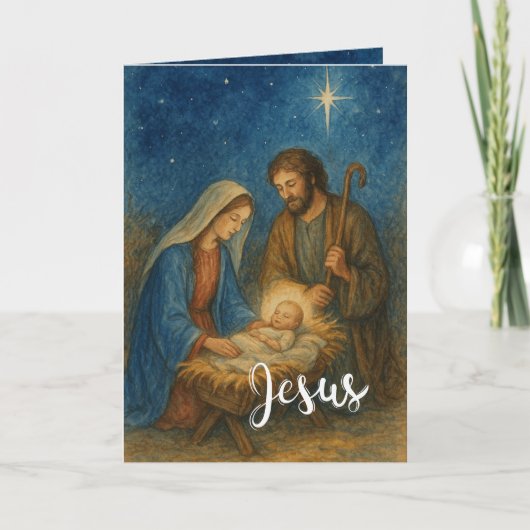 Carte de Noël de la Nativité (Devant)