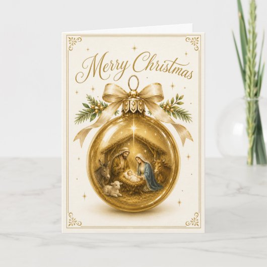 Carte de Noël de la Nativité (Devant)