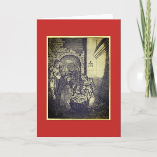 CARTE DE NOËL DE LA NATIVITÉ ALLEMANDE "FROHE WEIH (Devant)