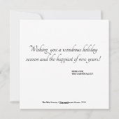 Carte de Noël de la Nativité, Carré plat (Dos)