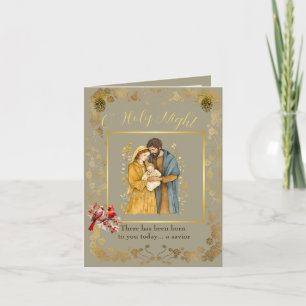Carte de Noël de la Nativité Carte de vacances pli