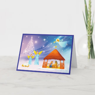 Carte de Noël de la Nativité des Anges Annonciateu