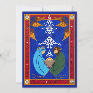 Carte de Noël de la Nativité médiévale