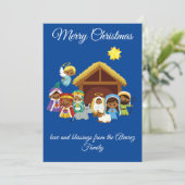 Carte de Noël de la Nativité noire (Debout devant)