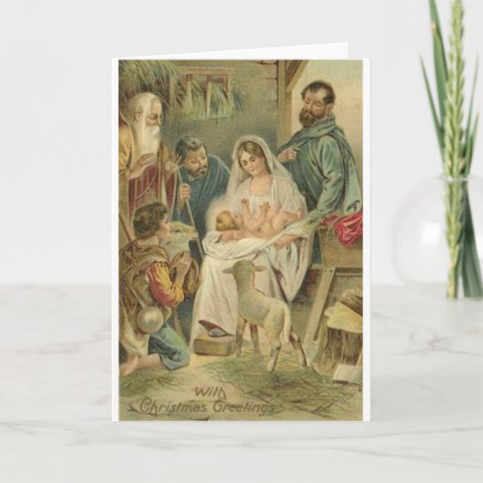 Carte de Noël de la Nativité Religieuse vintage (Devant)