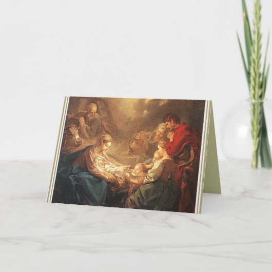 Carte de Noël de la Nativité vintage (Devant)