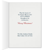 Carte de Noël de la Paix pittoresque hiver (Intérieur (Droit))