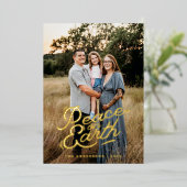 Carte de Noël de la Paix sur Terre (Debout devant)