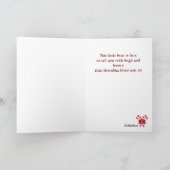 Carte de Noël de la petite-fille (Intérieur)