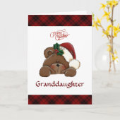 Carte de Noël de la petite-fille (Fleur jaune)