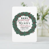 Carte de Noël de la petite maison (Debout devant)