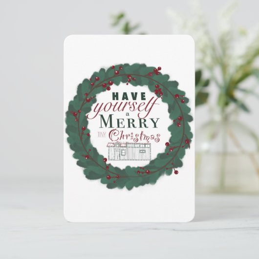 Carte de Noël de la petite maison (Debout devant)