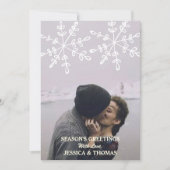 Carte de Noël de la photo moderne de vacances (Devant)