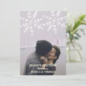 Carte de Noël de la photo moderne de vacances (Debout devant)