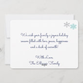 Carte de Noël de la plage d'hiver (Dos)