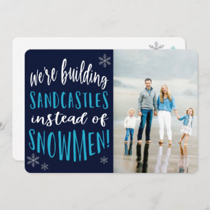 Carte de Noël de la plage d'hiver