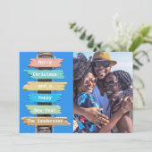 Carte de Noël de la plage moderne (Debout devant)