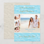 Carte de Noël de la plage tropicale (Devant / Derrière)