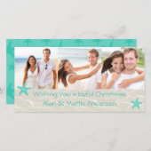 Carte de Noël de la plage tropicale (Devant / Derrière)