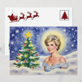 Carte de Noël de la princesse Diana d'Angleterre (Devant / Derrière)