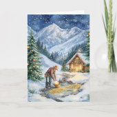 Carte de Noël de la Ruée vers l'Or (Devant)