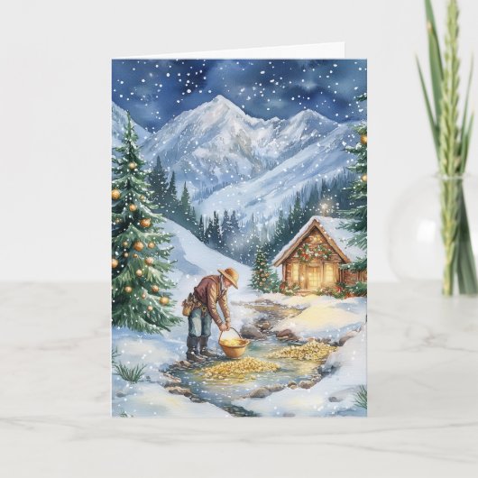 Carte de Noël de la Ruée vers l'Or (Devant)