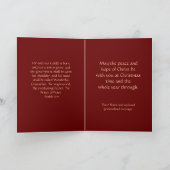 Carte de Noël de la Sainte Bible chrétienne avec v (Intérieur)