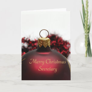 carte de Noël de la secrétaire Merry