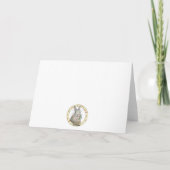 Carte de Noël de la souris de patinage (Dos)