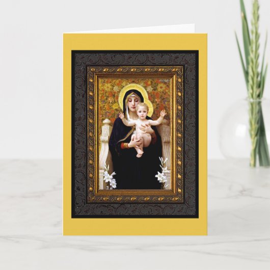 Carte de Noël de la Vierge à l'Enfant (Devant)