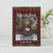 Carte de Noël de laboratoire de chocolat (Debout devant)