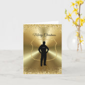 Carte de Noël de l'agent Golden (Fleur jaune)