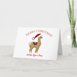 Carte de Noël de l'Alpaca