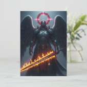 Carte de Noël de l'ange guerrier (Debout devant)