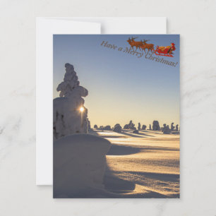 Carte de Noël de Laponie Neige