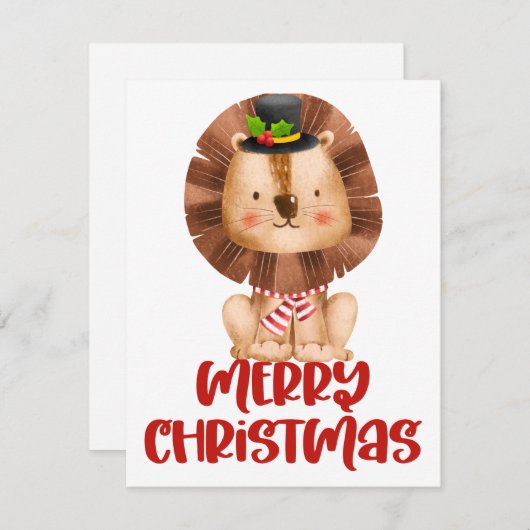 Carte de Noël de l'Aquarelle (Devant / Derrière)