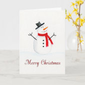 Carte de Noël de l'aquarelle de neige (Fleur jaune)