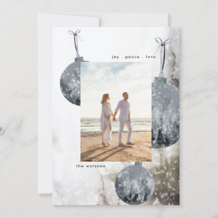 Carte de Noël de l'Aquarelle de neige Baul