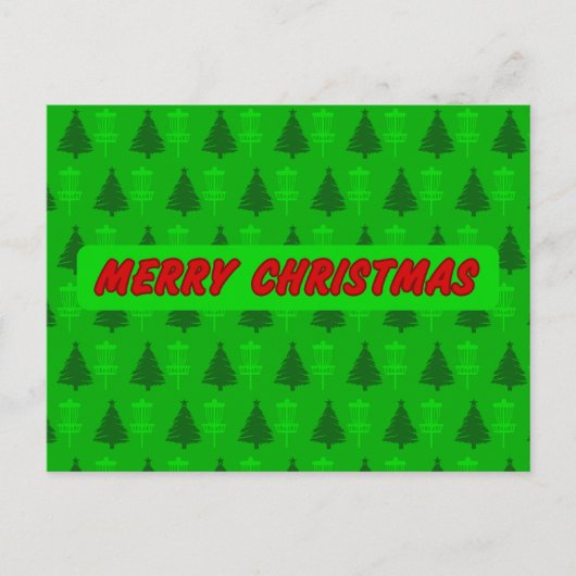 Carte de Noël de l'arbre de golf et du panier (Devant)