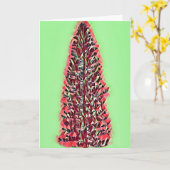 Carte de Noël de l'arbre de Noël Moderne (Fleur jaune)