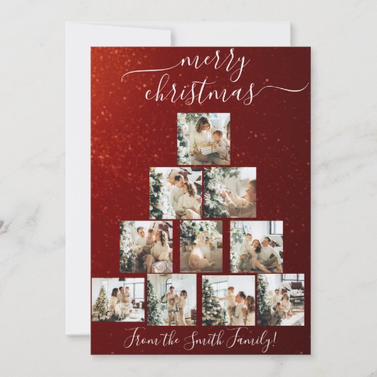 Carte de Noël de l'arbre de Noël personnalisée (Devant)