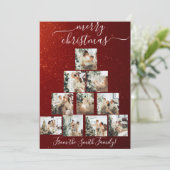 Carte de Noël de l'arbre de Noël personnalisée (Debout devant)