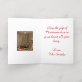 Carte de Noël de l'arbre de Noël personnalisée (Couchage intérieur)