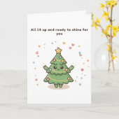 Carte de Noël de l'arbre de Noël Puchi Dōshi migno (Fleur jaune)