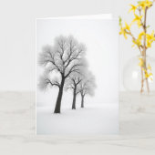 Carte de Noël de l'arbre givré (Fleur jaune)