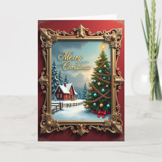 Carte de Noël de l'Arbre Orné (Devant)