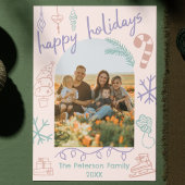 Carte de Noël de l'Arc de Doodle dessinée à la mai